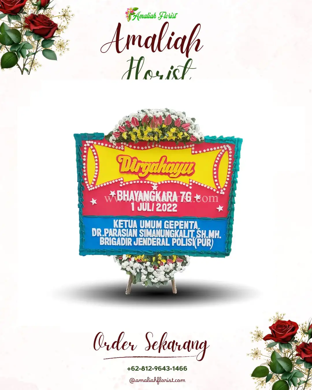 Papan Bunga HUT Ulang Tahun Brebes